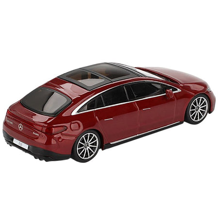 Mercedes-Benz EQS 580 4MATIC Red Metallic with Sun Roof Limited Edition 1/64 Diecast Model Car by Mini GT-Mini GT-ModelCars.com