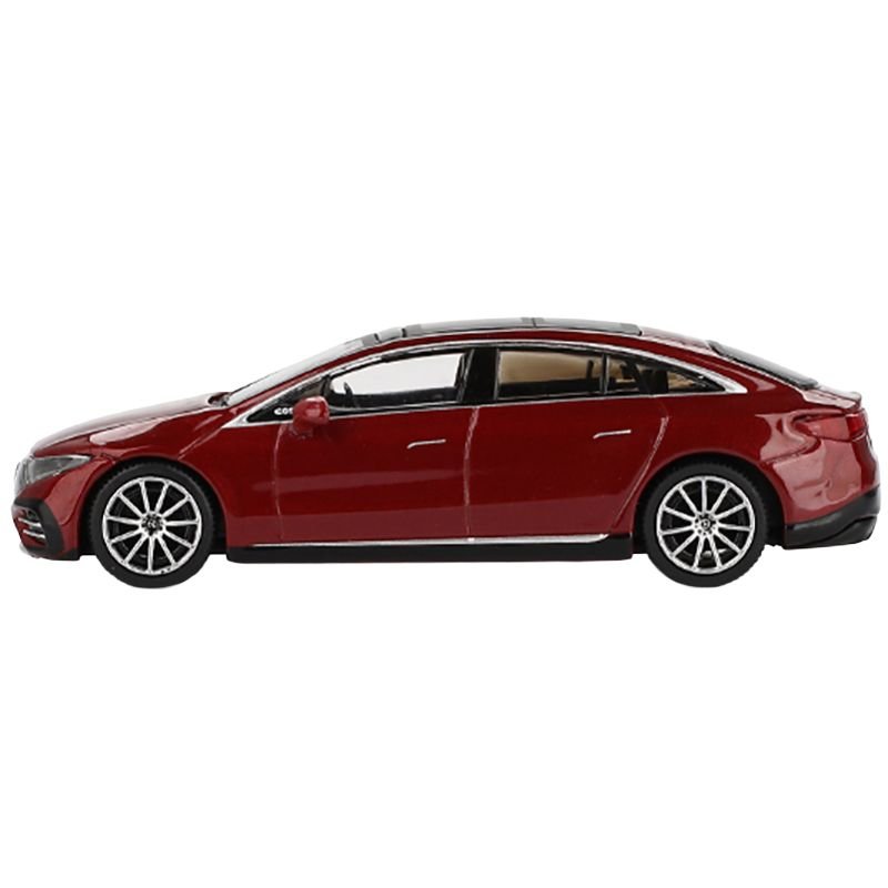 Mercedes-Benz EQS 580 4MATIC Red Metallic with Sun Roof Limited Edition 1/64 Diecast Model Car by Mini GT-Mini GT-ModelCars.com