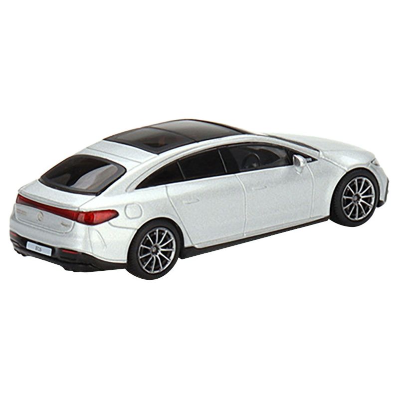 Mercedes - Benz EQS 580 4MATIC Silver Metallic with Black Top Limited Edition to 2040 pieces Worldwide 1/64 Diecast Model Car by True Scale Miniatures - True Scale Miniatures - ModelCars.com