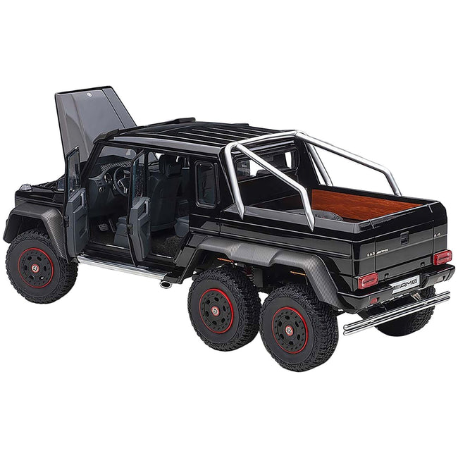 Mercedes Benz G63 AMG 6x6 Gloss Black with Carbon Accents 1/18 Model Car by Autoart - Autoart - ModelCars.com