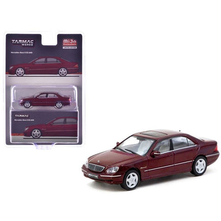 Mercedes-Benz S 55 AMG Bordeaux Red Metallic "Global64" Series 1/64 Diecast Model by Tarmac Works-Tarmac Works-ModelCars.com