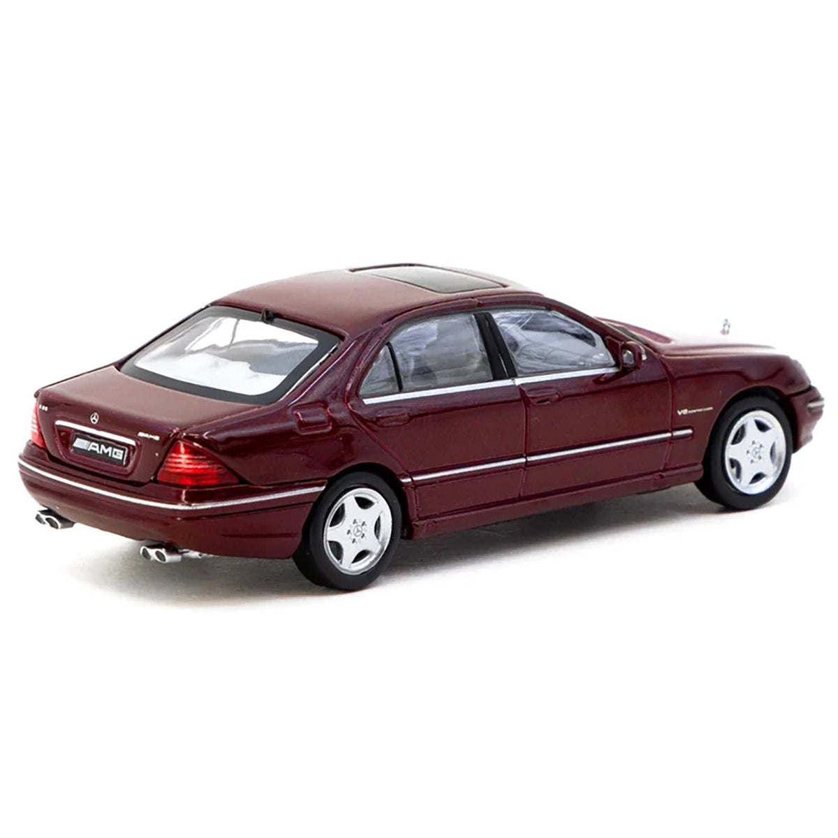 Mercedes-Benz S 55 AMG Bordeaux Red Metallic "Global64" Series 1/64 Diecast Model by Tarmac Works-Tarmac Works-ModelCars.com