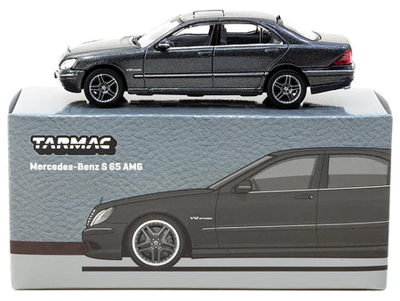 Mercedes-Benz S 65 AMG Tectite Gray Metallic "Global64" Series 1/64 Diecast Model by Tarmac Works-Tarmac Works-ModelCars.com