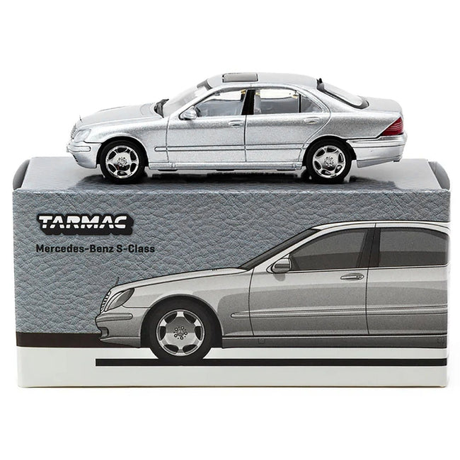 Mercedes-Benz S-Class Brilliant Silver Metallic "Global64" Series 1/64 Diecast Model by Tarmac Works-Tarmac Works-ModelCars.com