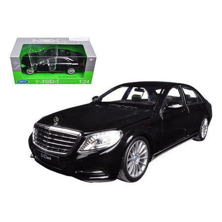 Mercedes Benz S Class with Sunroof Black "NEX Models" 1/24 Diecast Model Car by Welly-Welly-ModelCars.com