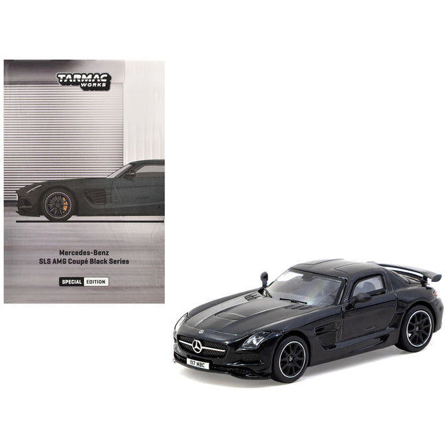 Mercedes-Benz SLS AMG Coupe Black Series Black Metallic "Global64" Series 1/64 Diecast Model by Tarmac Works-Tarmac Works-ModelCars.com