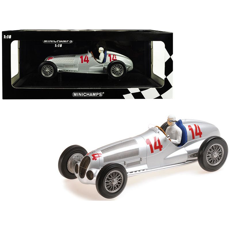 Mercedes Benz W125 (Daimler - Benz AG) 14 Manfred V. Brauchitsch 2nd Place 1937 GP Von Deutschland (The German Grand Prix) Limited Edition to 300 pieces Worldwide 1/18 Diecast Model Car by Minichamps - Minichamps - ModelCars.com