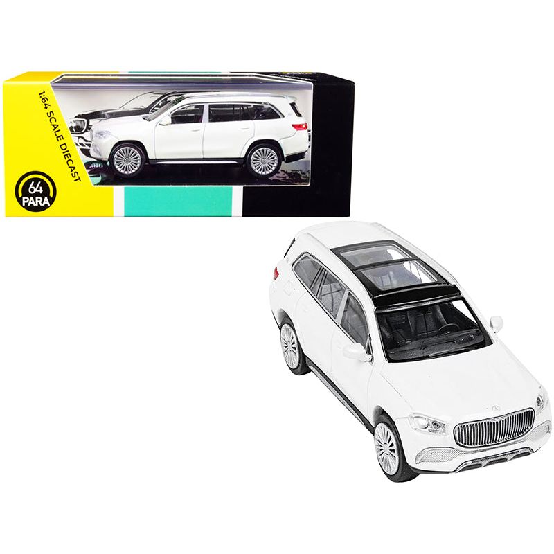 Mercedes - Maybach GLS 600 with Sunroof White Metallic 1/64 Diecast Model Car by Paragon - Paragon - ModelCars.com