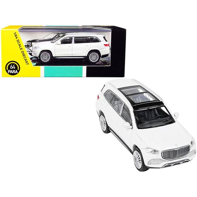 Mercedes - Maybach GLS 600 with Sunroof White Metallic 1/64 Diecast Model Car by Paragon - Paragon - ModelCars.com