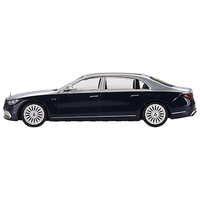 Mercedes - Maybach S 680 Cirrus Silver and Nautical Blue Metallic Limited Edition to 3600 pieces Worldwide 1/64 Diecast Model Car by True Scale Miniatures - True Scale Miniatures - ModelCars.com