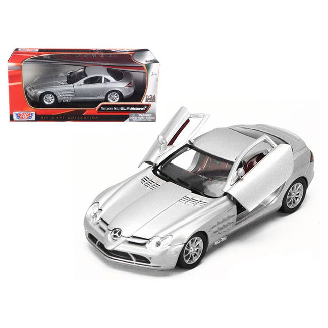 Mercedes McLaren SLR Silver 1/24 Diecast Model Car by Motormax - Motormax - ModelCars.com