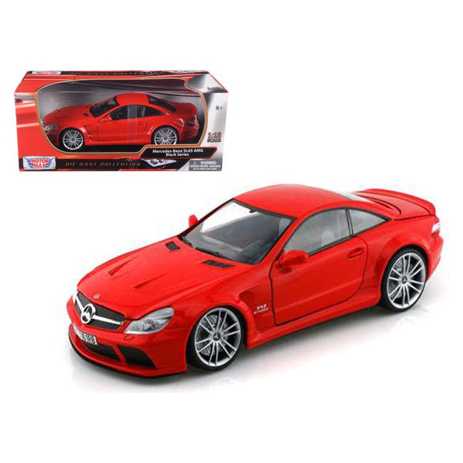 Mercedes SL65 AMG Black Series (R230) Red 1/18 Diecast Model Car by Motormax - Motormax - ModelCars.com