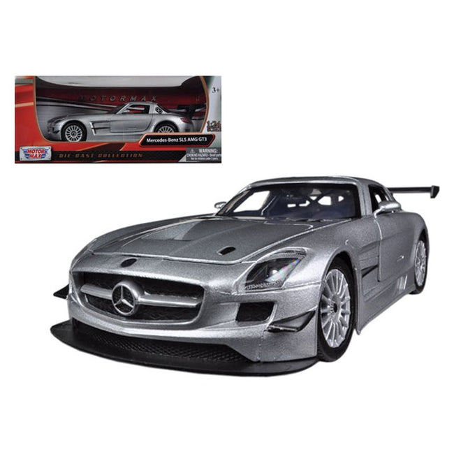 Mercedes SLS AMG GT3 Silver 1/24 Diecast Car Model by Motormax - Motormax - ModelCars.com