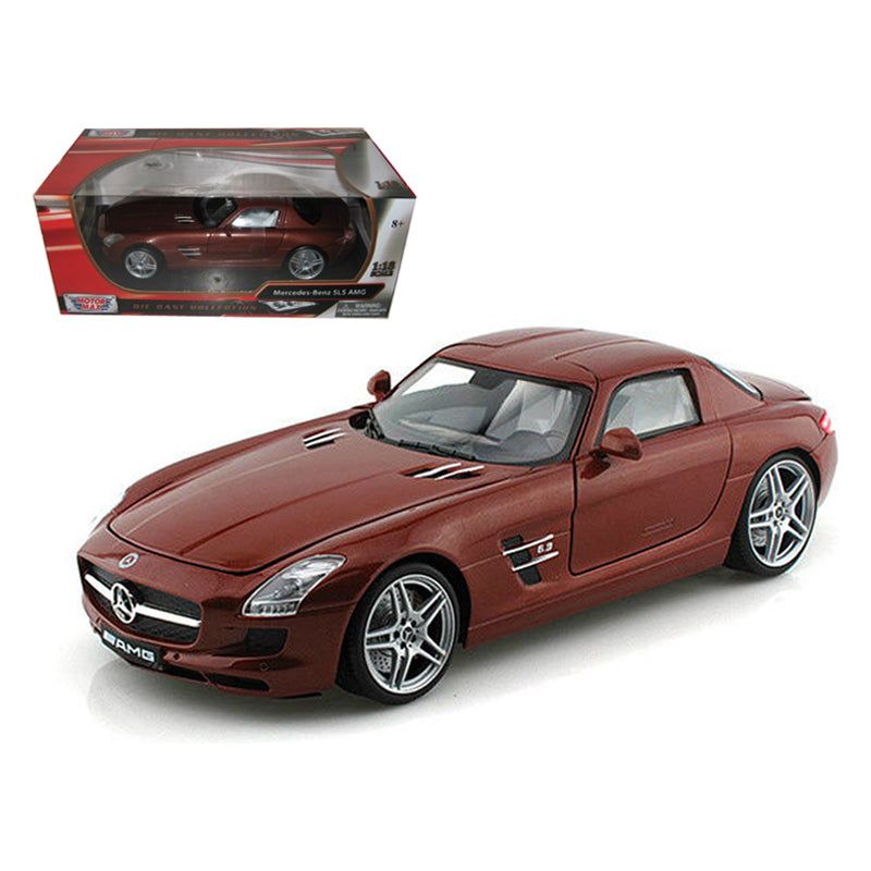 Mercedes SLS AMG Gullwing Chocolate 1/18 Diecast Car Model by Motormax - Motormax - ModelCars.com