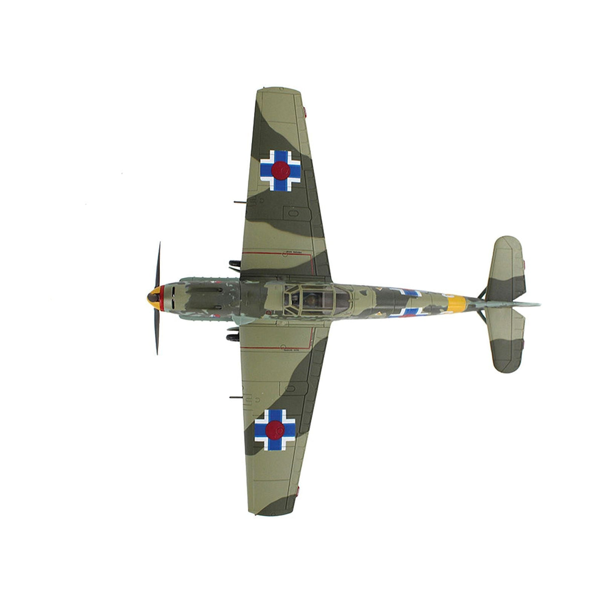Messerschmitt Bf 109E-3 Fighter Aircraft "White 2 Jan Reznak 13.(slow)/JG 52 Kraznodar USSR" (1943) German Luftwaffe "Air Power Series" 1/48 Diecast Model by Hobby Master-Hobby Master-ModelCars.com