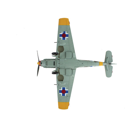 Messerschmitt Bf 109E-3 Fighter Aircraft "White 2 Jan Reznak 13.(slow)/JG 52 Kraznodar USSR" (1943) German Luftwaffe "Air Power Series" 1/48 Diecast Model by Hobby Master-Hobby Master-ModelCars.com