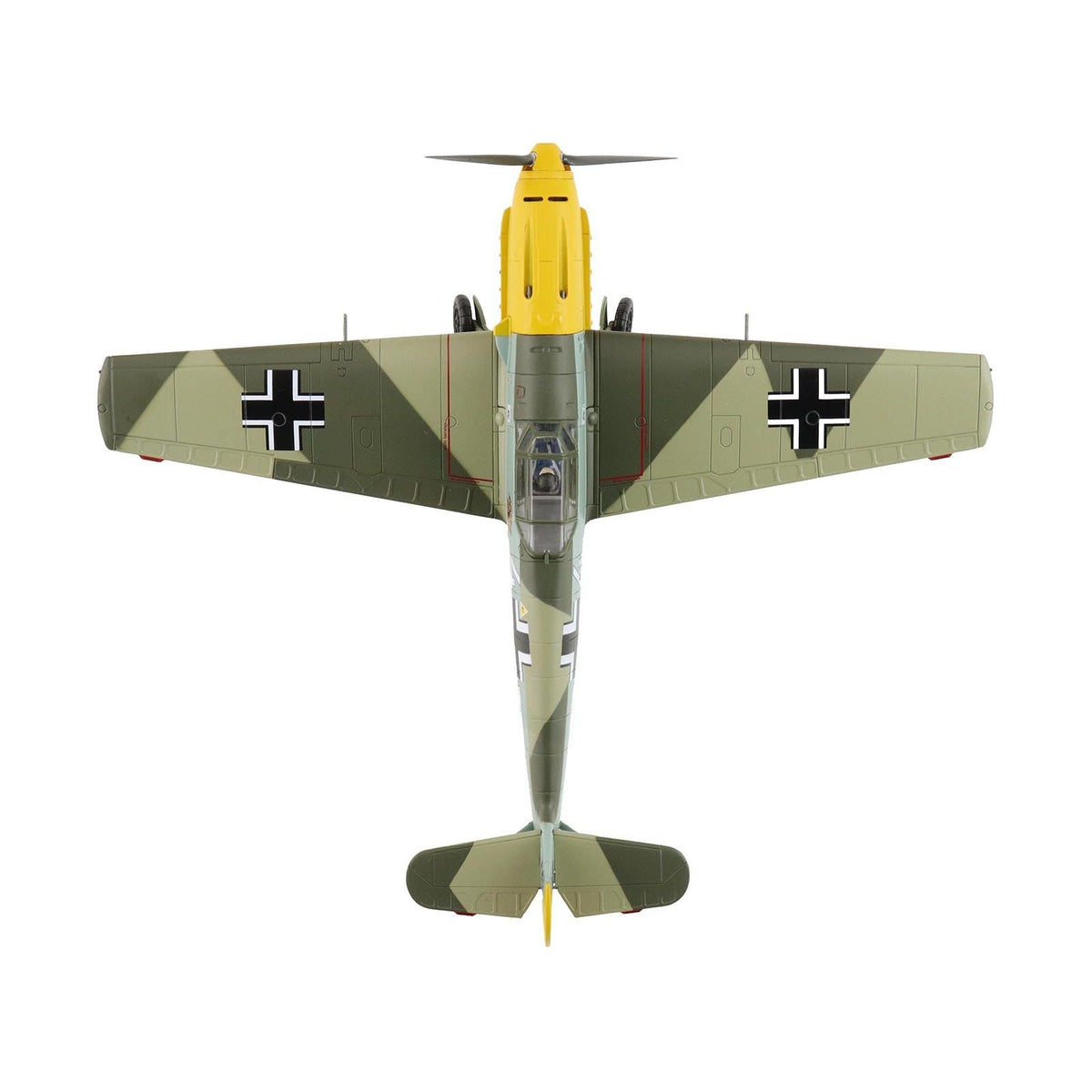 Messerschmitt Bf 109E-3 Fighter Aircraft "White 4 Unteroffizier Horst Perez 4/JG 26" (1940) German Luftwaffe "Air Power Series" 1/48 Diecast Model by Hobby Master-Hobby Master-ModelCars.com