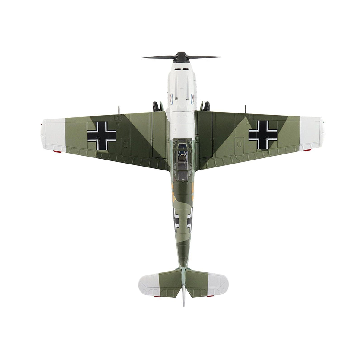 Messerschmitt Bf 109E-3 Fighter Aircraft "Yellow 15 Karl Wolff III/JG 52 France" (1940) German Luftwaffe "Air Power Series" 1/48 Diecast Model by Hobby Master-Hobby Master-ModelCars.com