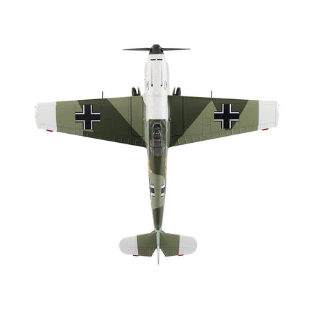 Messerschmitt Bf 109E-3 Fighter Aircraft "Yellow 15 Karl Wolff III/JG 52 France" (1940) German Luftwaffe "Air Power Series" 1/48 Diecast Model by Hobby Master-Hobby Master-ModelCars.com