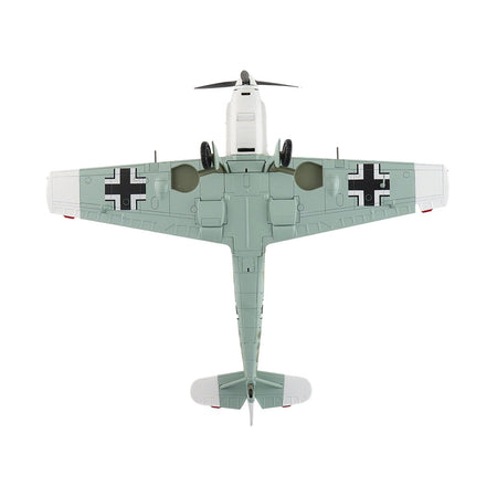 Messerschmitt Bf 109E - 3 Fighter Aircraft "Yellow 15 Karl Wolff III/JG 52 France" (1940) German Luftwaffe "Air Power Series" 1/48 Diecast Model by Hobby Master - Hobby Master - ModelCars.com