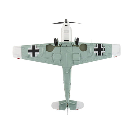 Messerschmitt Bf 109E-3 Fighter Aircraft "Yellow 15 Karl Wolff III/JG 52 France" (1940) German Luftwaffe "Air Power Series" 1/48 Diecast Model by Hobby Master-Hobby Master-ModelCars.com