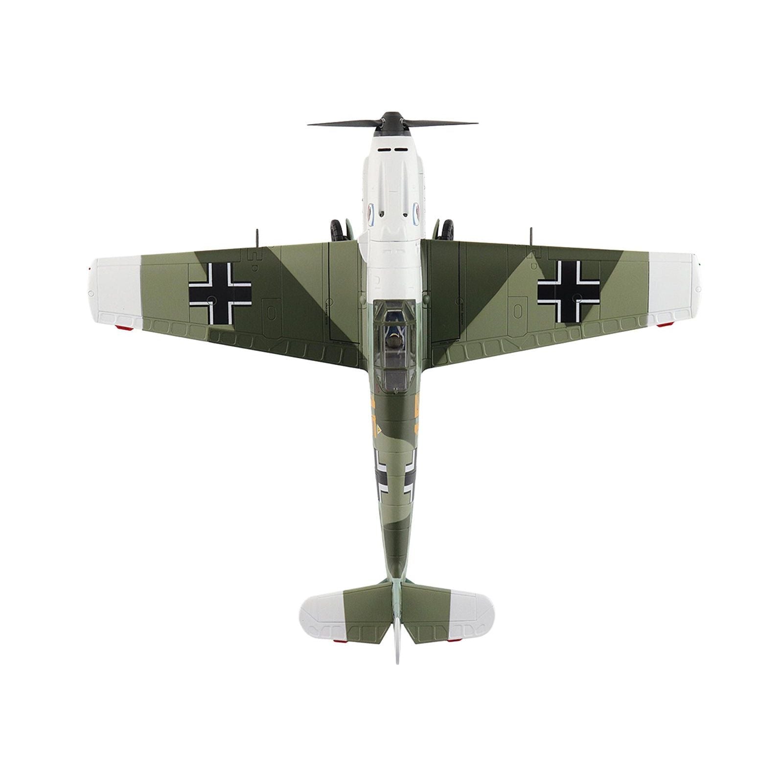 Messerschmitt Bf 109E - 3 Fighter Aircraft "Yellow 15 Karl Wolff III/JG 52 France" (1940) German Luftwaffe "Air Power Series" 1/48 Diecast Model by Hobby Master - Hobby Master - ModelCars.com