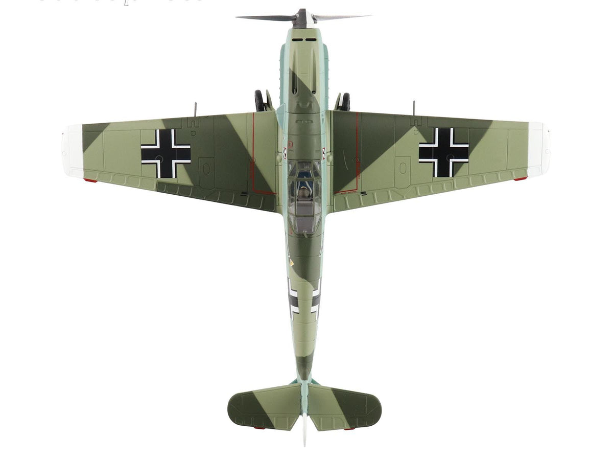 Messerschmitt BF 109E-4 Fighter Aircraft "Franz von Werra II/JG-3" (1940) German Luftwaffe "Air Power Series" 1/48 Diecast Model by Hobby Master-Hobby Master-ModelCars.com