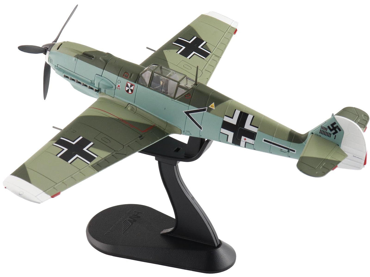 Messerschmitt BF 109E-4 Fighter Aircraft "Franz von Werra II/JG-3" (1940) German Luftwaffe "Air Power Series" 1/48 Diecast Model by Hobby Master-Hobby Master-ModelCars.com