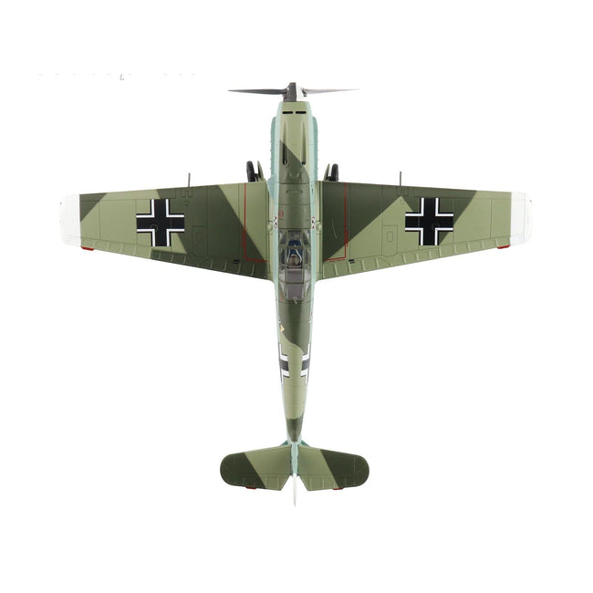 Messerschmitt BF 109E-4 Fighter Aircraft "Franz von Werra II/JG-3" (1940) German Luftwaffe "Air Power Series" 1/48 Diecast Model by Hobby Master-Hobby Master-ModelCars.com