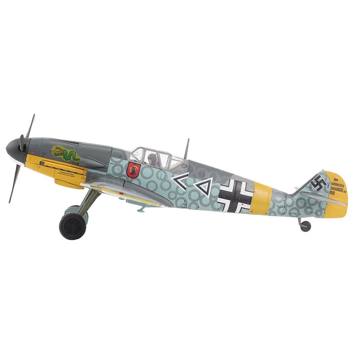 Messerschmitt Bf 109F-2 Fighter Aircraft "JG 3 Hans Von Hahn Russia" (1941) German Luftwaffe "Air Power Series" 1/48 Diecast Model by Hobby Master $80.74-Hobby Master-ModelCars.com