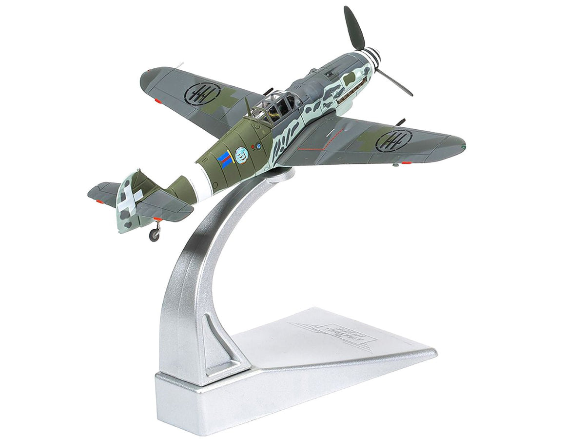 Messerschmitt Me109G-6 (Trop) Fighter Aircraft "Maggiore Antonio Vizzotto 150 Gruppo Gigi Tre Osei Regia Aeronautica Sicily" (July 1943) "The Aviation Archive" Series 1/72 Diecast Model by Corgi-Corgi-ModelCars.com