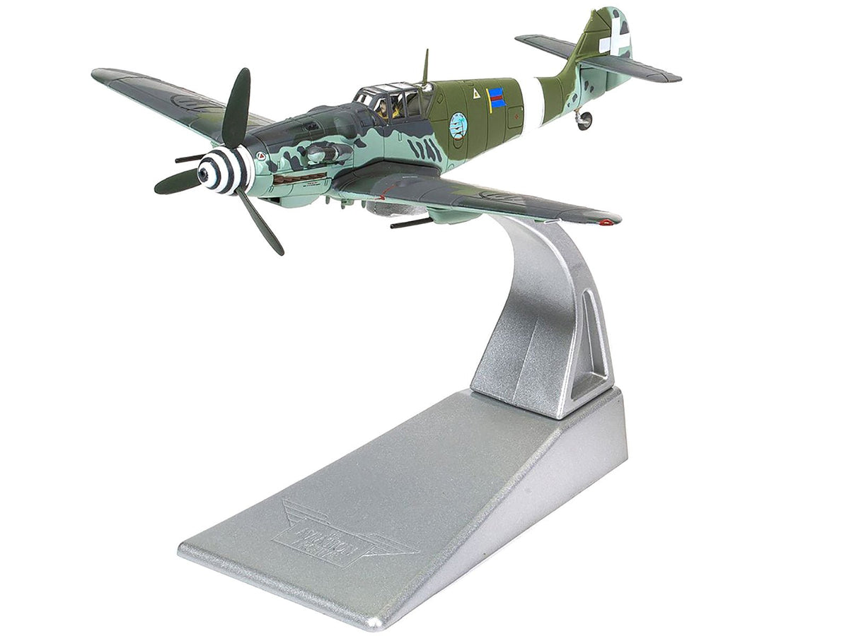 Messerschmitt Me109G-6 (Trop) Fighter Aircraft "Maggiore Antonio Vizzotto 150 Gruppo Gigi Tre Osei Regia Aeronautica Sicily" (July 1943) "The Aviation Archive" Series 1/72 Diecast Model by Corgi-Corgi-ModelCars.com