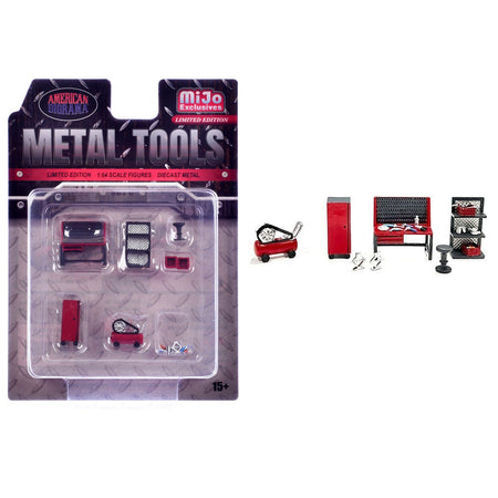 "Metal Tools" Set C of 7 Pieces Limited Edition 1/64 Scale Models by American Diorama - American Diorama - ModelCars.com