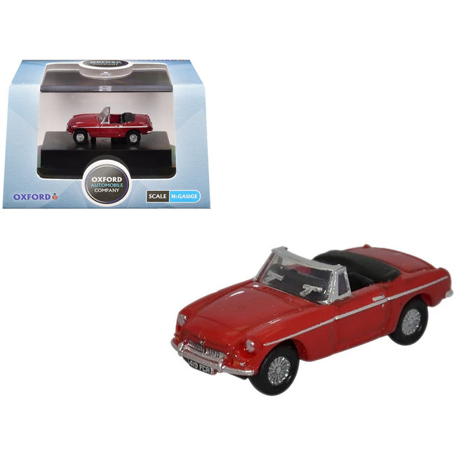 MG MGB Roadster RHD (Right Hand Drive) Tartan Red 1/148 (N) Scale Diecast Model Car by Oxford Diecast-Oxford Diecast-ModelCars.com