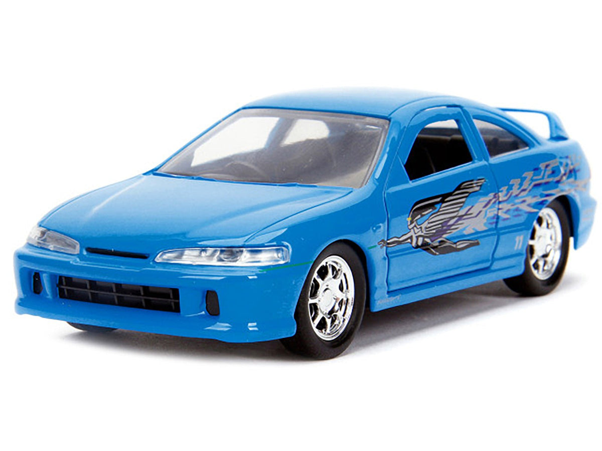 Mia's Acura Integra Light Blue with Graphics "Fast & Furious" Movie 1/32 Diecast Model Car by Jada-Jada-ModelCars.com