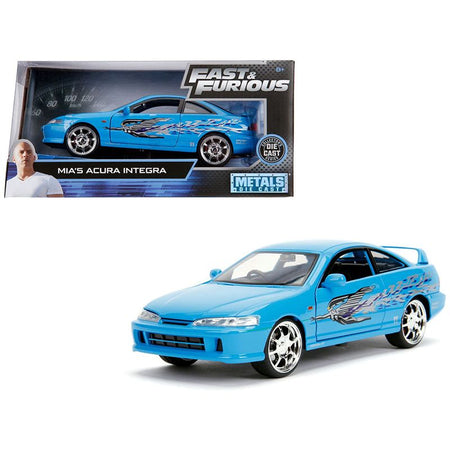 Mia's Acura Integra RHD (Right Hand Drive) Blue "The Fast and the Furious" Movie 1/24 Diecast Model Car by Jada - Jada - ModelCars.com