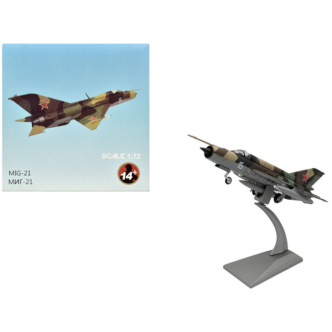 Mikoyan-Gurevich MiG-21SM Fishbed-J Fighter Aircraft "Soviet Air Force" 1/72 Diecast Model Airplane-Other-ModelCars.com