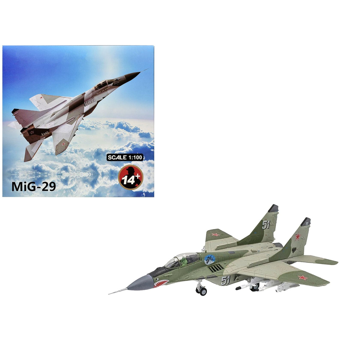 Mikoyan-Gurevich MiG-29 Fighter Aircraft "120th GvIAP Domna Airfield" (2001) Russian Air Force 1/100 Diecast Model Airplane-Other-ModelCars.com