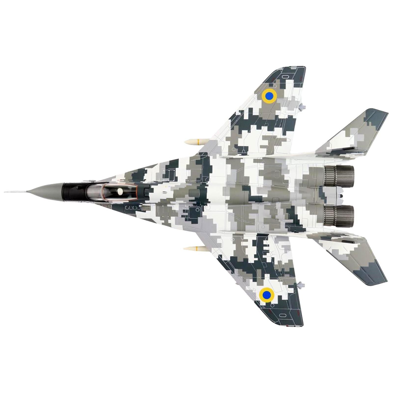 Mikoyan MiG - 29 9 - 13 Fulcrum Fighter Aircraft "Ghost of Kyiv" Ukrainian Air Force "Air Power Series" 1/72 Diecast Model by Hobby Master - Hobby Master - ModelCars.com