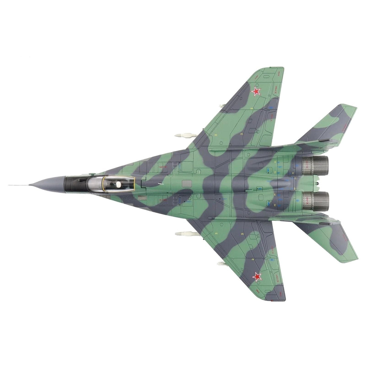 Mikoyan MIG-29 Fulcrum C Aircraft "733rd IAP Damgarten Air Base" (1994) Soviet Air Force "Air Power Series" 1/72 Diecast Model by Hobby Master-Hobby Master-ModelCars.com