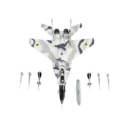 Mikoyan MiG-29UB Fulcrum-B Fighter Aircraft "Vasylkiv Air Base Ukraine" (2021) Ukrainian Air Force 1/72 Diecast Model by JC Wings-JC Wings-ModelCars.com