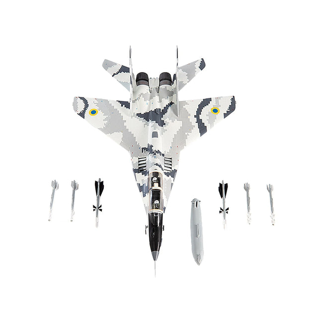 Mikoyan MiG-29UB Fulcrum-B Fighter Aircraft "Vasylkiv Air Base Ukraine" (2021) Ukrainian Air Force 1/72 Diecast Model by JC Wings-JC Wings-ModelCars.com