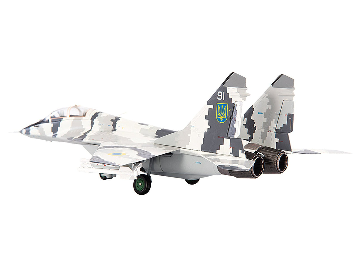 Mikoyan MiG-29UB Fulcrum-B Fighter Aircraft "Vasylkiv Air Base Ukraine" (2021) Ukrainian Air Force 1/72 Diecast Model by JC Wings-JC Wings-ModelCars.com