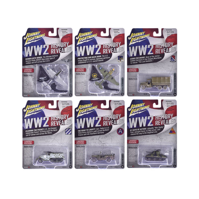 "Military" Set A of 6 pieces 2024 Release 1 Limited Edition Diecast Models by Johnny Lightning-Johnny Lightning-ModelCars.com