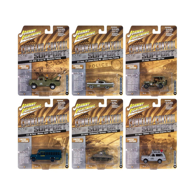 "Military" Set A of 6 pieces 2024 Release 2 Limited Edition Diecast Models by Johnny Lightning - Johnny Lightning - ModelCars.com