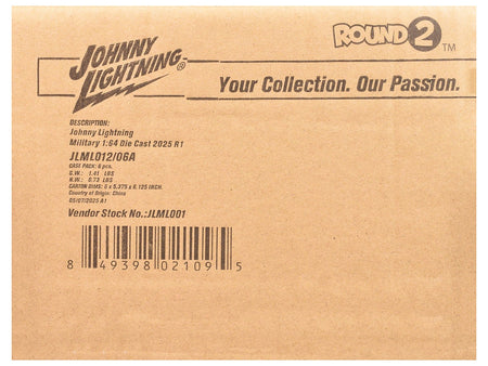 "Military" Set A of 6 pieces 2025 Release 1 Limited Edition Diecast Models by Johnny Lightning-Johnny Lightning-ModelCars.com