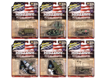 "Military" Set A of 6 pieces 2026 Release 1 Limited Edition 1/64 Diecast Model Cars by Johnny Lightning-Johnny Lightning-ModelCars.com