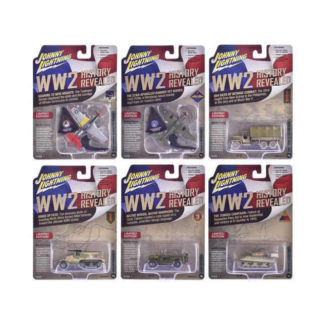 "Military" Set B of 6 pieces 2024 Release 1 Limited Edition Diecast Models by Johnny Lightning-Johnny Lightning-ModelCars.com