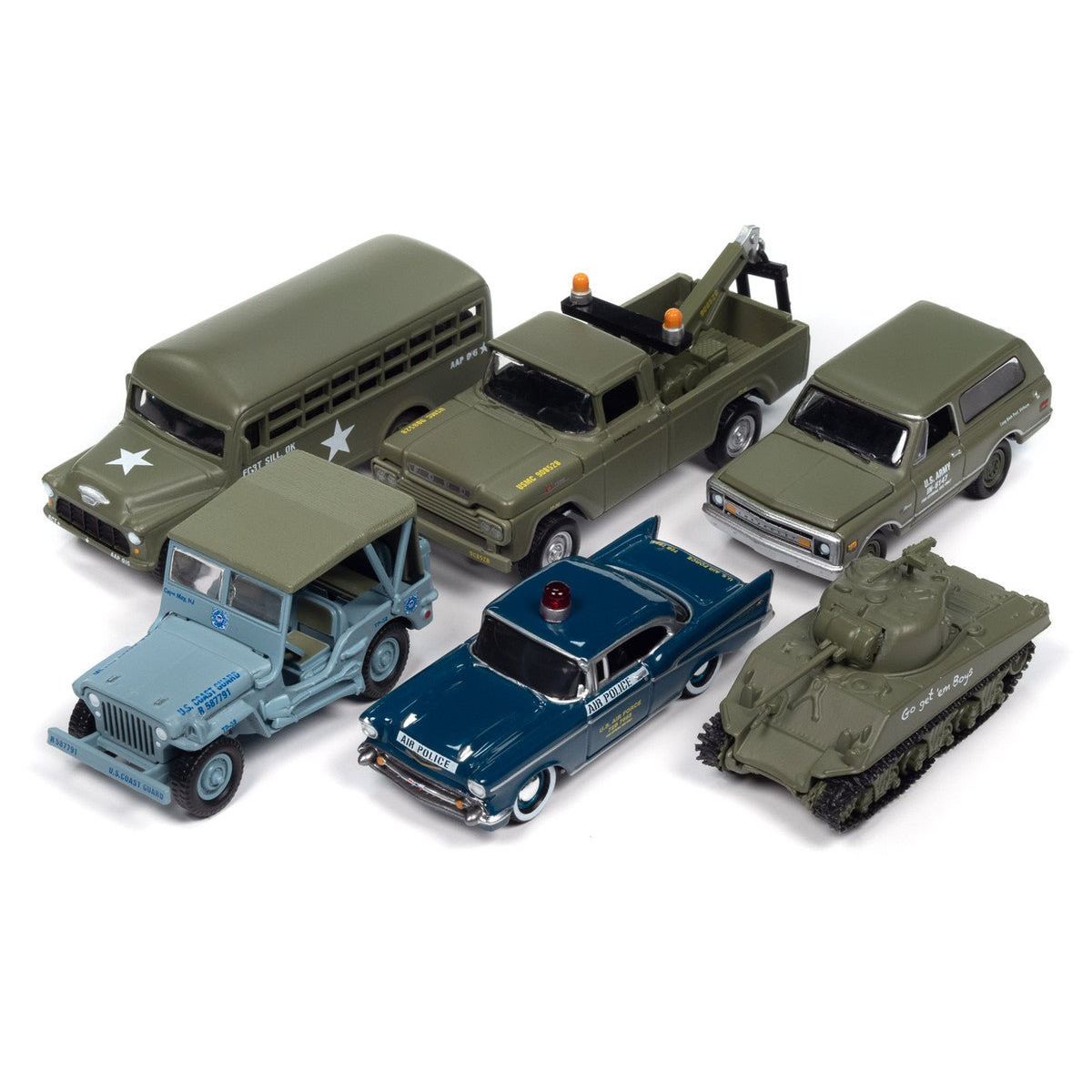 "Military" Set B of 6 pieces 2024 Release 2 Limited Edition Diecast Models by Johnny Lightning $68.09 - Johnny Lightning - ModelCars.com