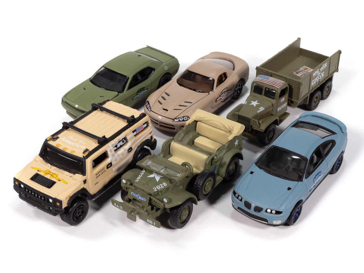 "Military" Set B of 6 pieces 2025 Release 1 Limited Edition Diecast Models by Johnny Lightning-Johnny Lightning-ModelCars.com